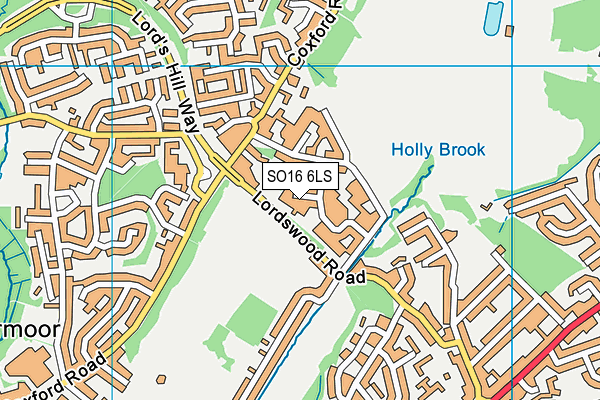 SO16 6LS map - OS VectorMap District (Ordnance Survey)