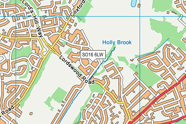 SO16 6LW map - OS VectorMap District (Ordnance Survey)