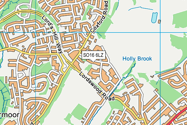 SO16 6LZ map - OS VectorMap District (Ordnance Survey)