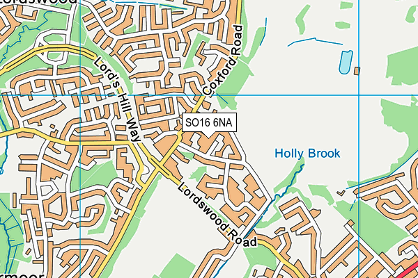 SO16 6NA map - OS VectorMap District (Ordnance Survey)