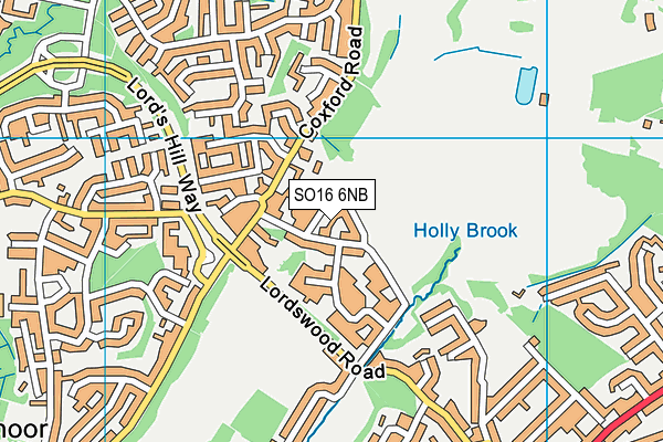 SO16 6NB map - OS VectorMap District (Ordnance Survey)