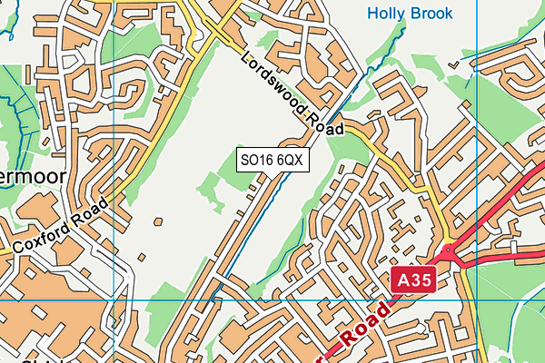 SO16 6QX map - OS VectorMap District (Ordnance Survey)
