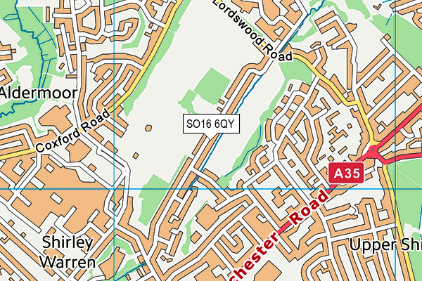 SO16 6QY map - OS VectorMap District (Ordnance Survey)