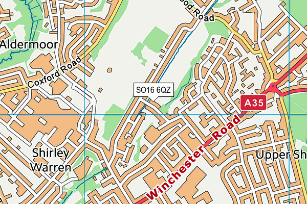 SO16 6QZ map - OS VectorMap District (Ordnance Survey)