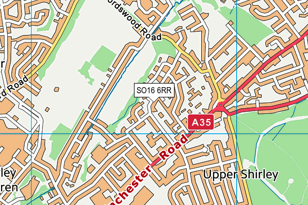 SO16 6RR map - OS VectorMap District (Ordnance Survey)
