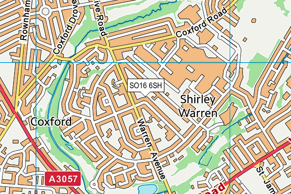 SO16 6SH map - OS VectorMap District (Ordnance Survey)
