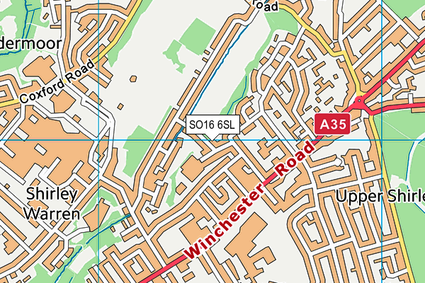 SO16 6SL map - OS VectorMap District (Ordnance Survey)