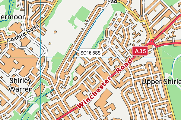 SO16 6SS map - OS VectorMap District (Ordnance Survey)