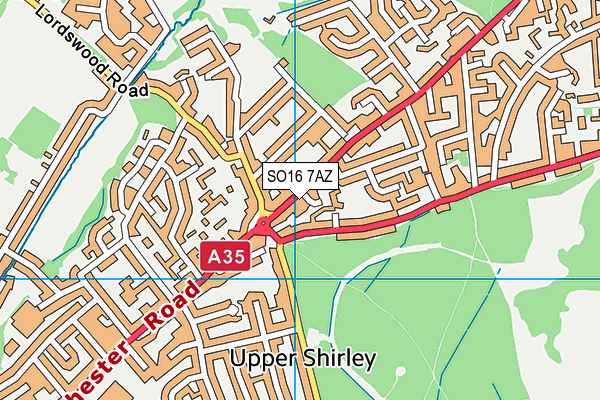 SO16 7AZ map - OS VectorMap District (Ordnance Survey)