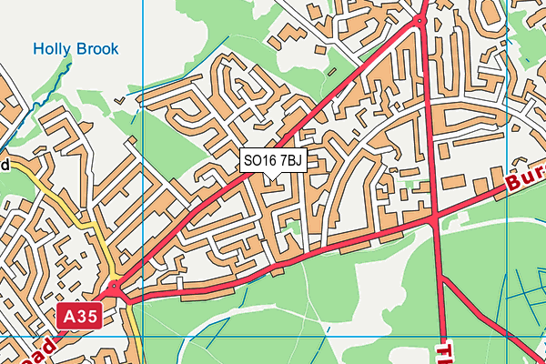 SO16 7BJ map - OS VectorMap District (Ordnance Survey)