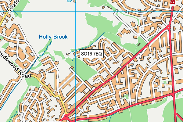 SO16 7BQ map - OS VectorMap District (Ordnance Survey)