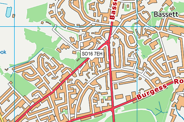 SO16 7EH map - OS VectorMap District (Ordnance Survey)