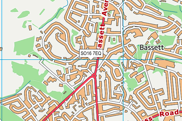 SO16 7EQ map - OS VectorMap District (Ordnance Survey)