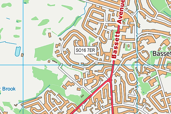 SO16 7ER map - OS VectorMap District (Ordnance Survey)