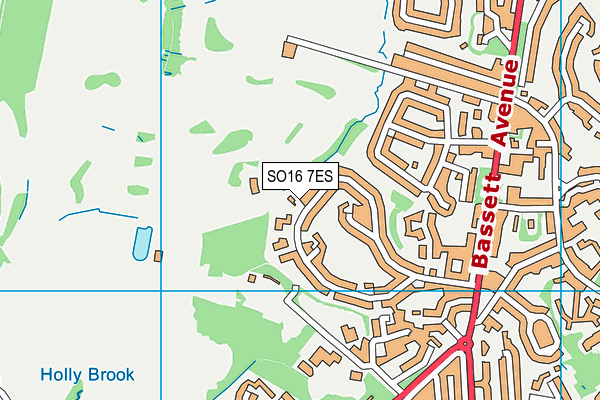 SO16 7ES map - OS VectorMap District (Ordnance Survey)