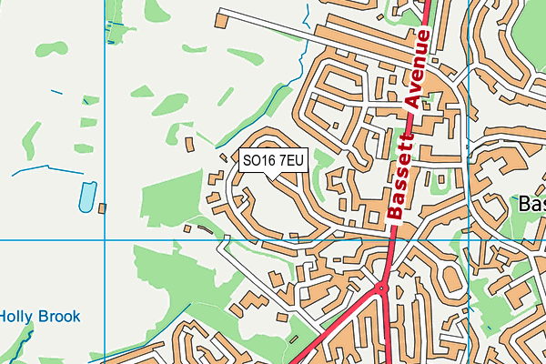 SO16 7EU map - OS VectorMap District (Ordnance Survey)