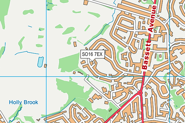 SO16 7EX map - OS VectorMap District (Ordnance Survey)