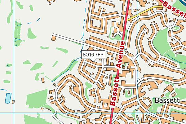 SO16 7FP map - OS VectorMap District (Ordnance Survey)