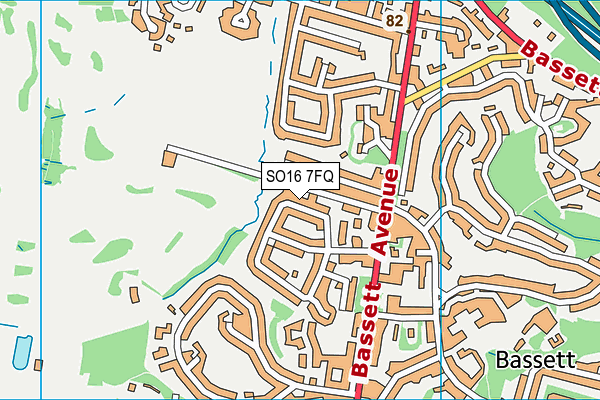 SO16 7FQ map - OS VectorMap District (Ordnance Survey)