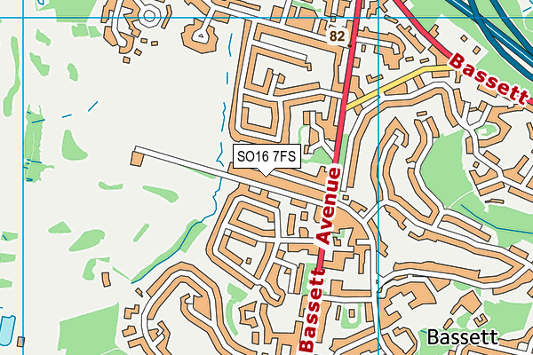 SO16 7FS map - OS VectorMap District (Ordnance Survey)