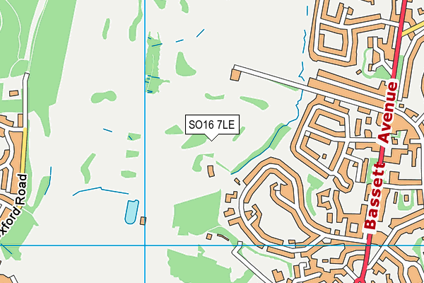 SO16 7LE map - OS VectorMap District (Ordnance Survey)