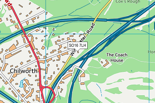 SO16 7LH map - OS VectorMap District (Ordnance Survey)