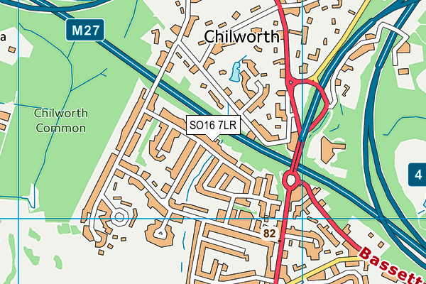 SO16 7LR map - OS VectorMap District (Ordnance Survey)