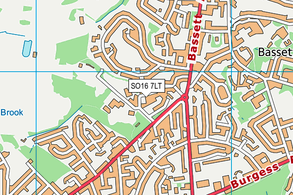 Great Oaks School map (SO16 7LT) - OS VectorMap District (Ordnance Survey)