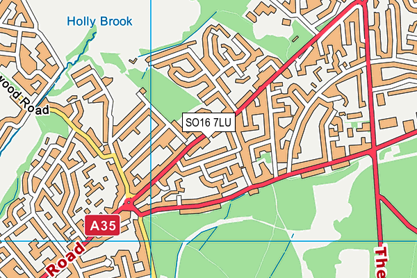 SO16 7LU map - OS VectorMap District (Ordnance Survey)