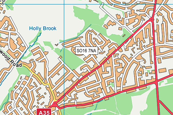 SO16 7NA map - OS VectorMap District (Ordnance Survey)