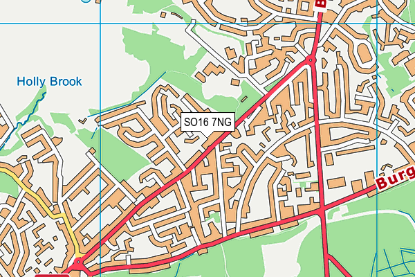 SO16 7NG map - OS VectorMap District (Ordnance Survey)