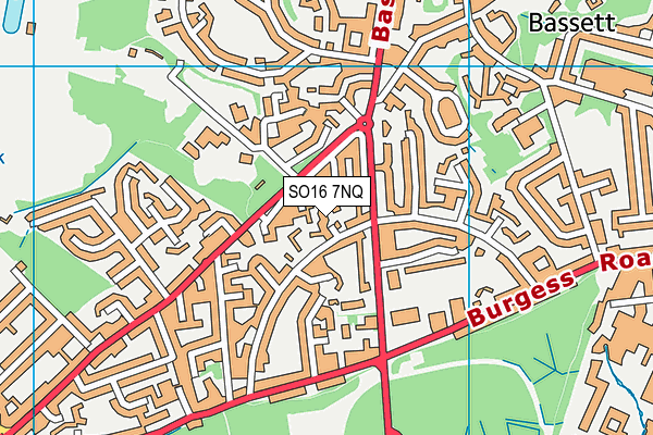 SO16 7NQ map - OS VectorMap District (Ordnance Survey)