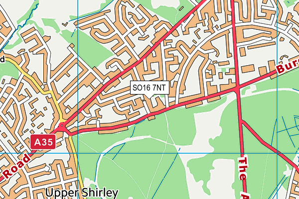 SO16 7NT map - OS VectorMap District (Ordnance Survey)