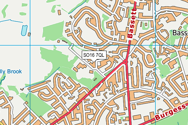 SO16 7QL map - OS VectorMap District (Ordnance Survey)