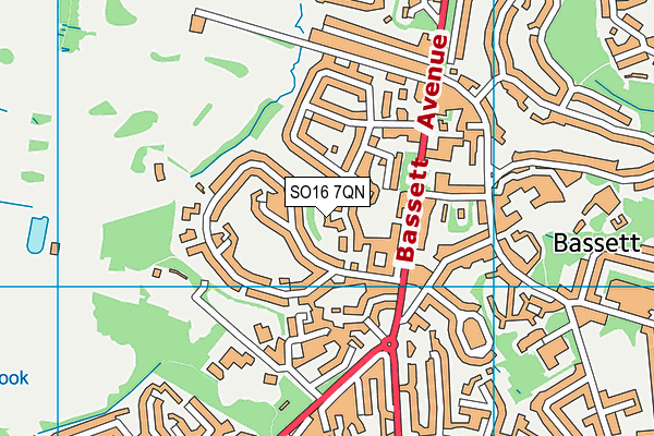 SO16 7QN map - OS VectorMap District (Ordnance Survey)