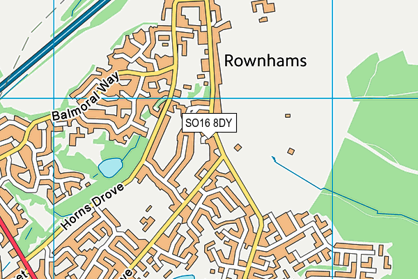 SO16 8DY map - OS VectorMap District (Ordnance Survey)