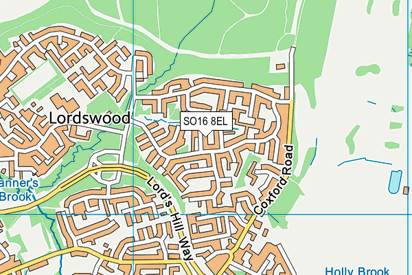 SO16 8EL map - OS VectorMap District (Ordnance Survey)