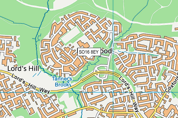 SO16 8EY map - OS VectorMap District (Ordnance Survey)