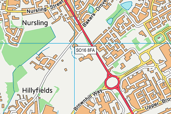 Oasis Academy Lords Hill (Upper School) map (SO16 8FA) - OS VectorMap District (Ordnance Survey)