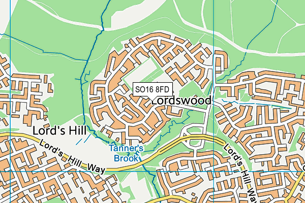 Oakwood Primary School map (SO16 8FD) - OS VectorMap District (Ordnance Survey)