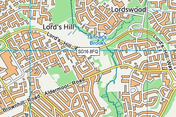 SO16 8FQ map - OS VectorMap District (Ordnance Survey)