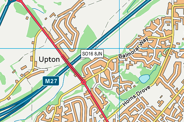 SO16 8JN map - OS VectorMap District (Ordnance Survey)