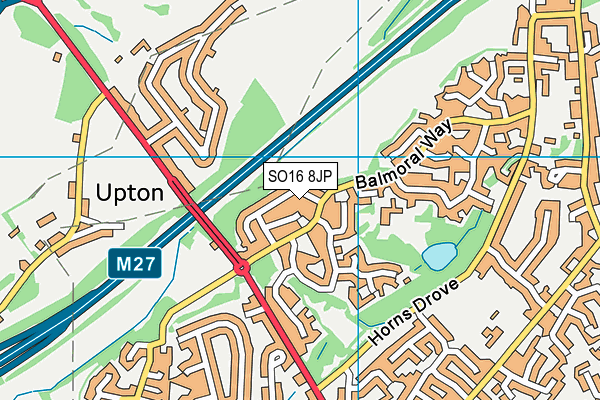 SO16 8JP map - OS VectorMap District (Ordnance Survey)