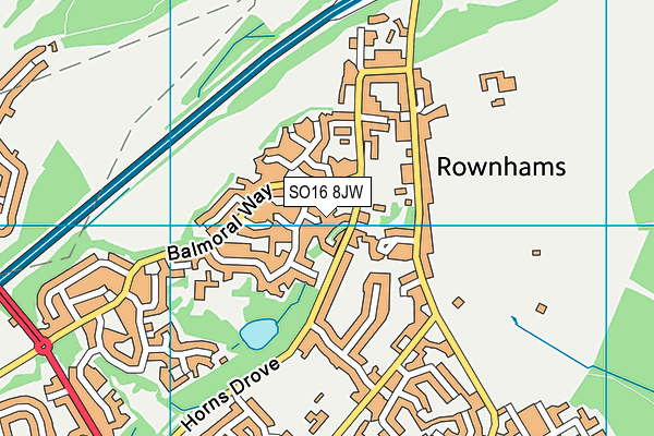 SO16 8JW map - OS VectorMap District (Ordnance Survey)