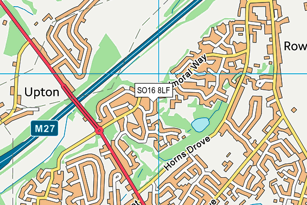 SO16 8LF map - OS VectorMap District (Ordnance Survey)