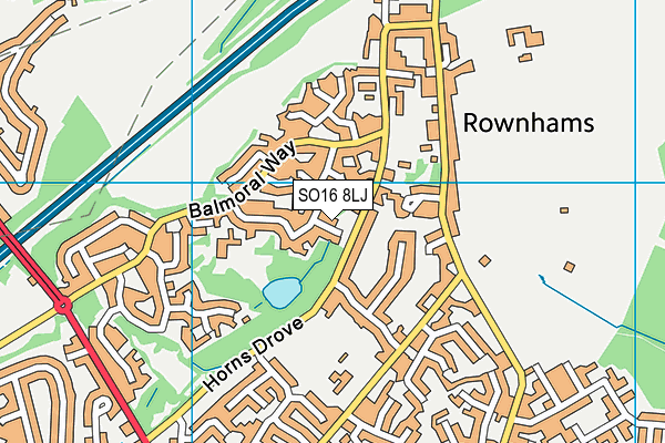 SO16 8LJ map - OS VectorMap District (Ordnance Survey)