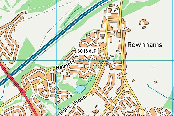 SO16 8LP map - OS VectorMap District (Ordnance Survey)