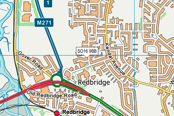 Redbridge Primary School map (SO16 9BB) - OS VectorMap District (Ordnance Survey)