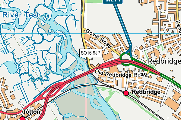 SO16 9JP map - OS VectorMap District (Ordnance Survey)