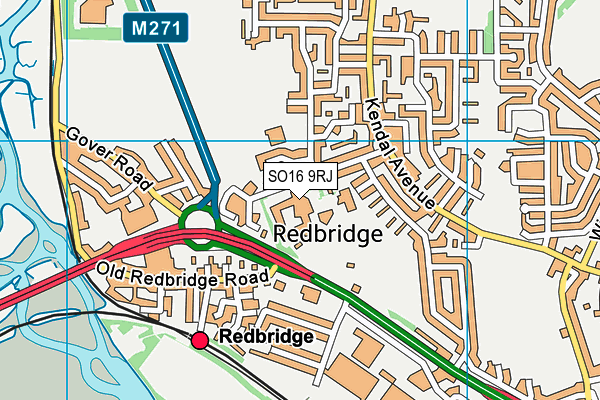 Redbridge Community School map (SO16 9RJ) - OS VectorMap District (Ordnance Survey)